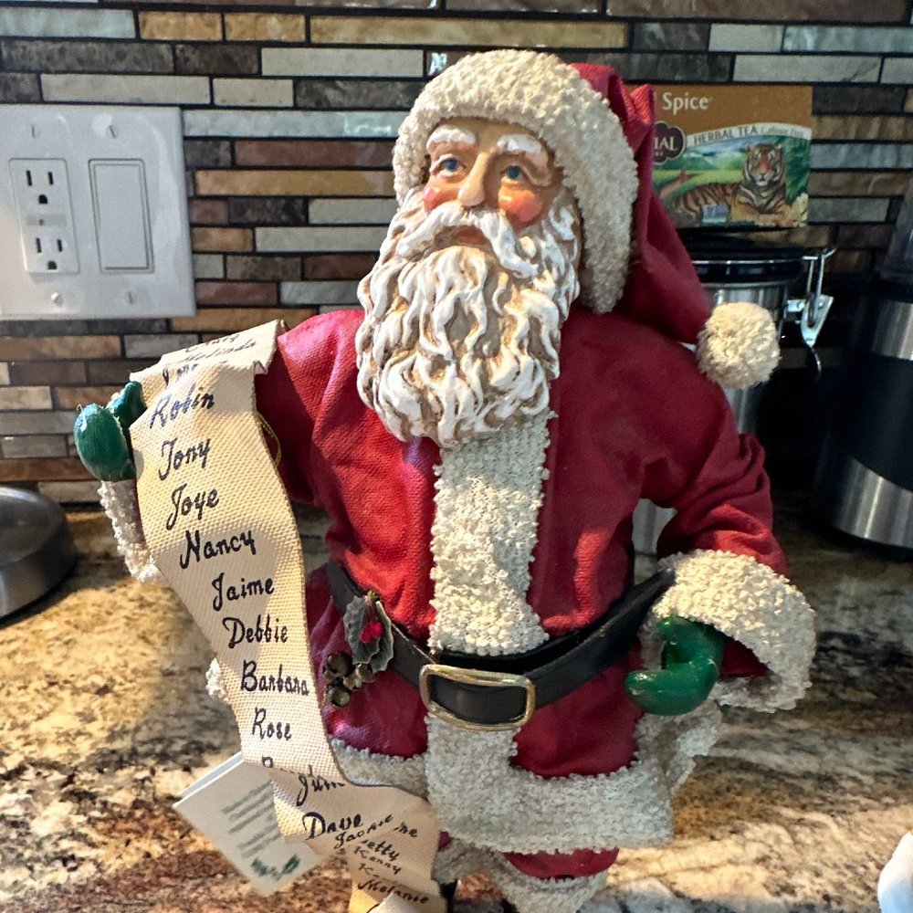 (2) Heirloom Santa's 10" Figurines